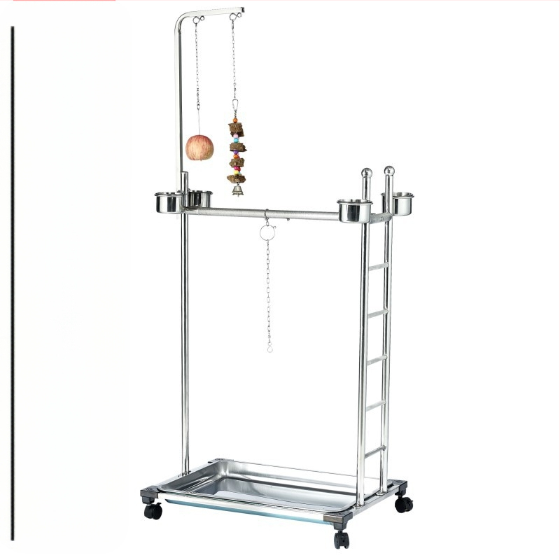 Suport pentru papagal gri, mediu și mare, din oțel inoxidabil, pentru păsări, colivie de podea, mare, floarea-soarelui, King Kong, negru, Phoenix, suport mic pentru soare