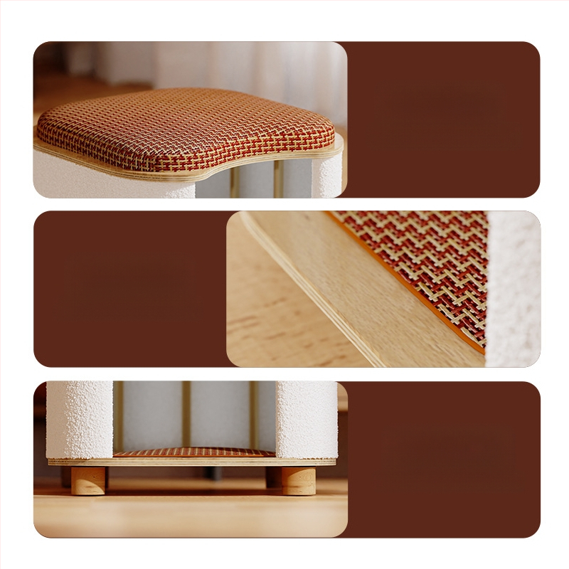 Ljetna mačja stolica za ljude i mačke, pogodna za sva godišnja doba, kućica za male mačiće, prostirka od punog drva, oprema za kućne ljubimce za mačke