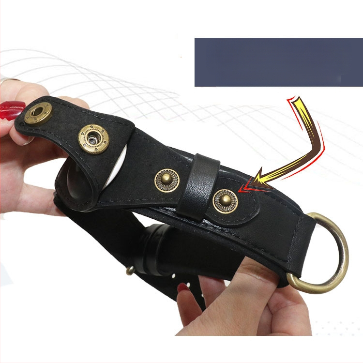 Nova ogrlica za mačke od prave kože Amazon Airtag za praćenje pozicioniranja kućnih ljubimaca, gornji sloj kravlje kože, ogrlica za pse