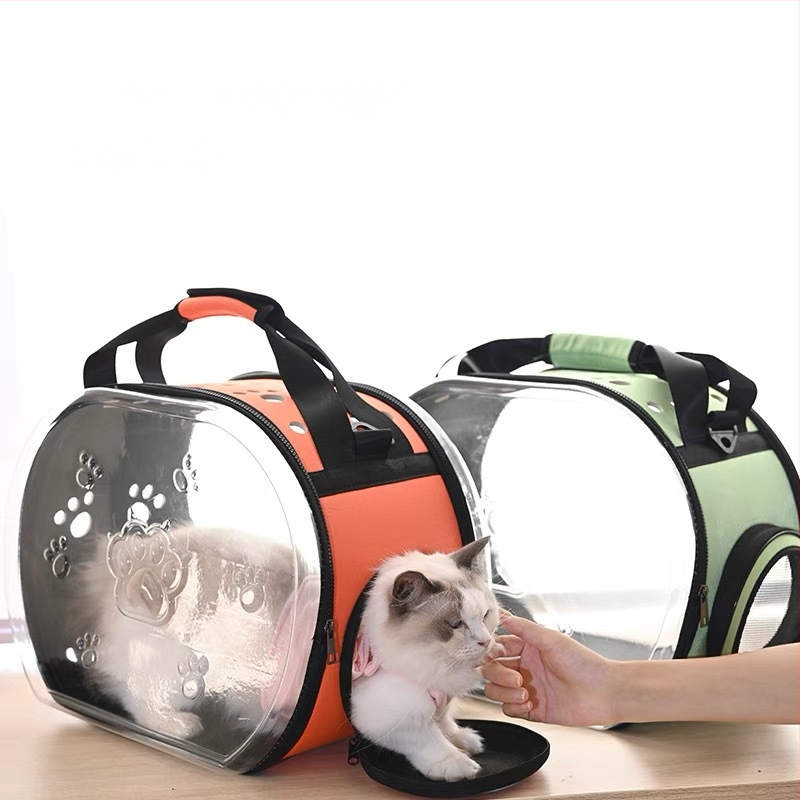 Geantă pentru pisici, geantă de ieșire portabilă, depozit de aviație, geantă de mână transparentă cu capsulă, geantă de mare capacitate pentru animale de companie, geantă de mână pliabilă
