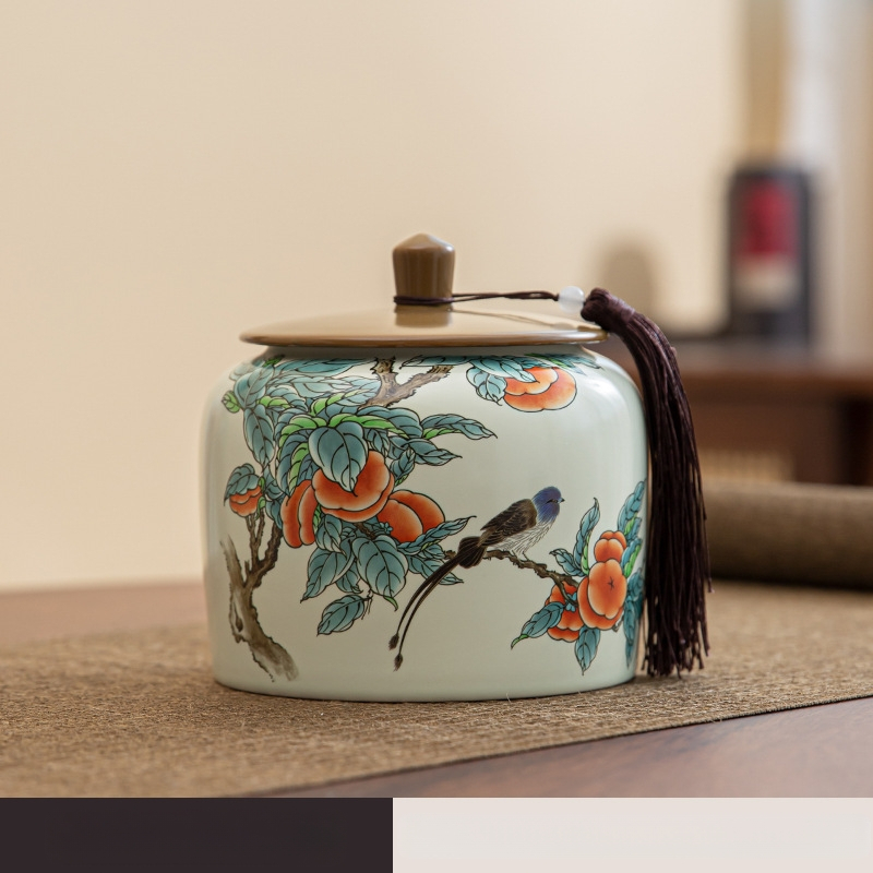 Keraminės arbatos skardinės, „Thousand Miles Mountain“ arbatos dovanų dėžutės, keraminės skardinės, tuščios dovanų dėžutės, „Wuyi Rock“ arbata, ulong arbatos dovanos