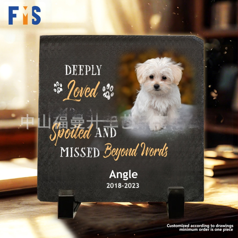 „Amazon Daifa“ augintinio atminimo akmens statulos papuošalai, „pasidaryk pats“ paveikslėliai, spalvotas spausdinimas, katės ir šunys, gimtadienio atminimo papuošalai