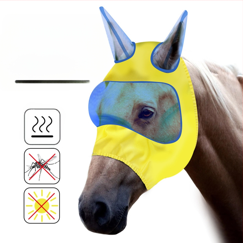 Hobuse sääsevastane mask, päikesekaitsekreem, hingav ja mitteläbipaistev peakate hobuse maskile, sääsevastane varustus, ratsaspordi lemmikloomatarbed