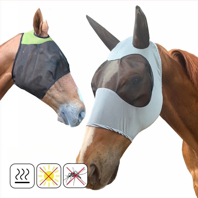 Hobuse sääsevastane mask, päikesekaitsekreem, hingav ja mitteläbipaistev peakate hobuse maskile, sääsevastane varustus, ratsaspordi lemmikloomatarbed