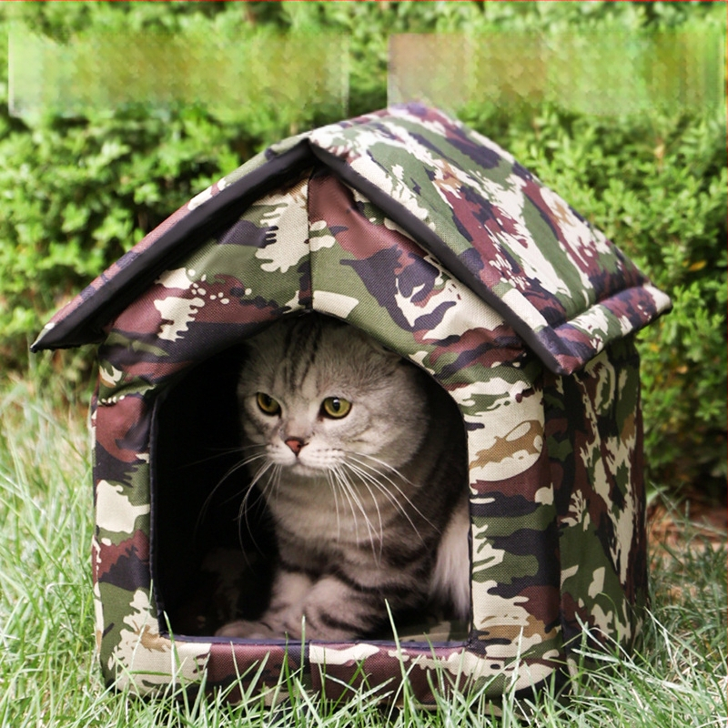 Гнездо за бездомни котки, външно гнездо, водоустойчиво котешко гнездо, топло, ветроустойчиво и дъждоустойчиво, просто удебелено гнездо за кучета, гнездо за избягване на домашни любимци