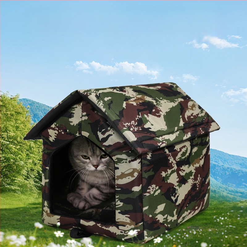 Гнездо за бездомни котки, външно гнездо, водоустойчиво котешко гнездо, топло, ветроустойчиво и дъждоустойчиво, просто удебелено гнездо за кучета, гнездо за избягване на домашни любимци