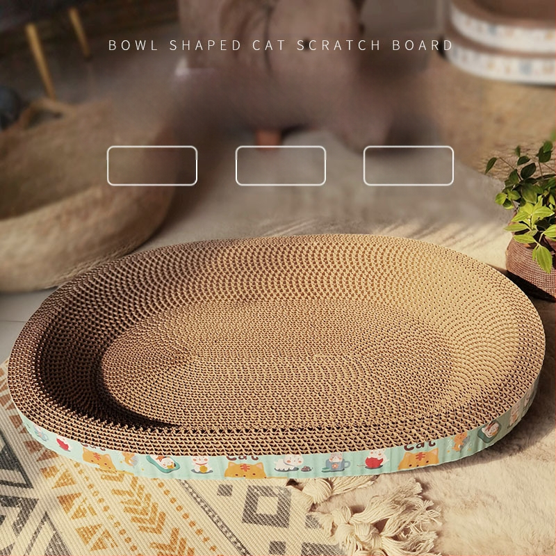 Univerzalna daska za grebanje za mačke za sva godišnja doba, Mačje gnijezdo, Ekstra veliki umivaonik za grebanje za mačke, Okrugla igračka od valovitog papira, Oprema za mačke