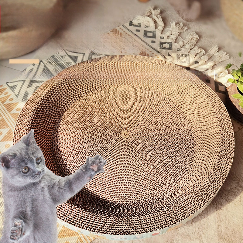 Univerzalna daska za grebanje za mačke za sva godišnja doba, Mačje gnijezdo, Ekstra veliki umivaonik za grebanje za mačke, Okrugla igračka od valovitog papira, Oprema za mačke