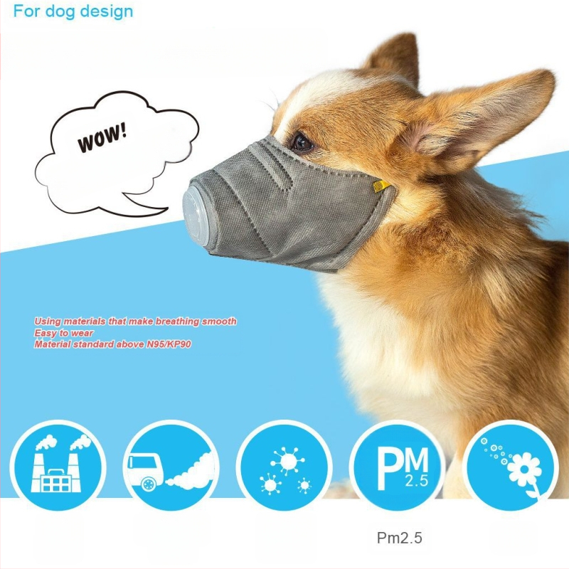 Naminių gyvūnėlių kaukė nuo miglos, taršos, dulkių nepraleidžianti, apsauganti nuo lojimo, šuns snukis, didelė ir maža šunų kaukė, sveika kelionėms, kasdieniai poreikiai