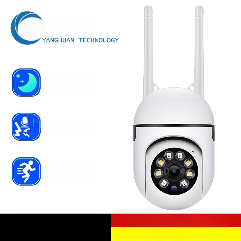Tarpvalstybinė populiari A7 belaidė „Wi-Fi“ 360 laipsnių kamera, automatinis naktinio matymo nuotolinis vidaus ir lauko apsaugos domofonas