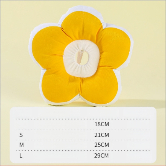 Novi prsten Suncokret Elizabeth Mekani slatki pamučni pokrivalo za glavu za pse Mačka Elizabeth Prsten Ogrlica za mačke protiv lizanja