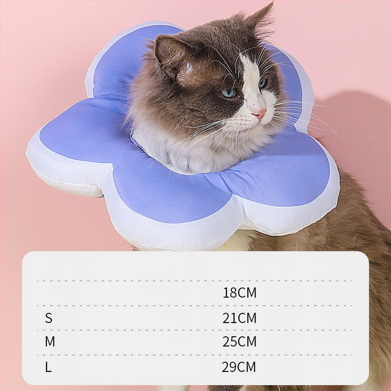 Novi prsten Suncokret Elizabeth Mekani slatki pamučni pokrivalo za glavu za pse Mačka Elizabeth Prsten Ogrlica za mačke protiv lizanja