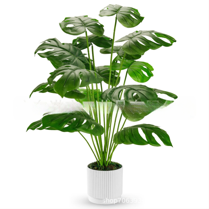 Karštai parduodamas pavasario ir vasaros naujas vėžlio lapo imitacijos augalų kraštovaizdžio dekoravimas patalpų bioniniam žaliam augalui, netikras medis, vazoninis svetainės dekoravimas