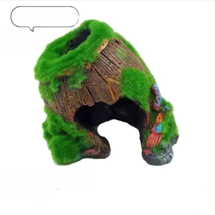 Akvariumo kraštovaizdžio flocking House dekoratyviniai dervos dirbiniai Paviljono kraštovaizdžio namas antikvarinis alpinariumas arkinis tiltas