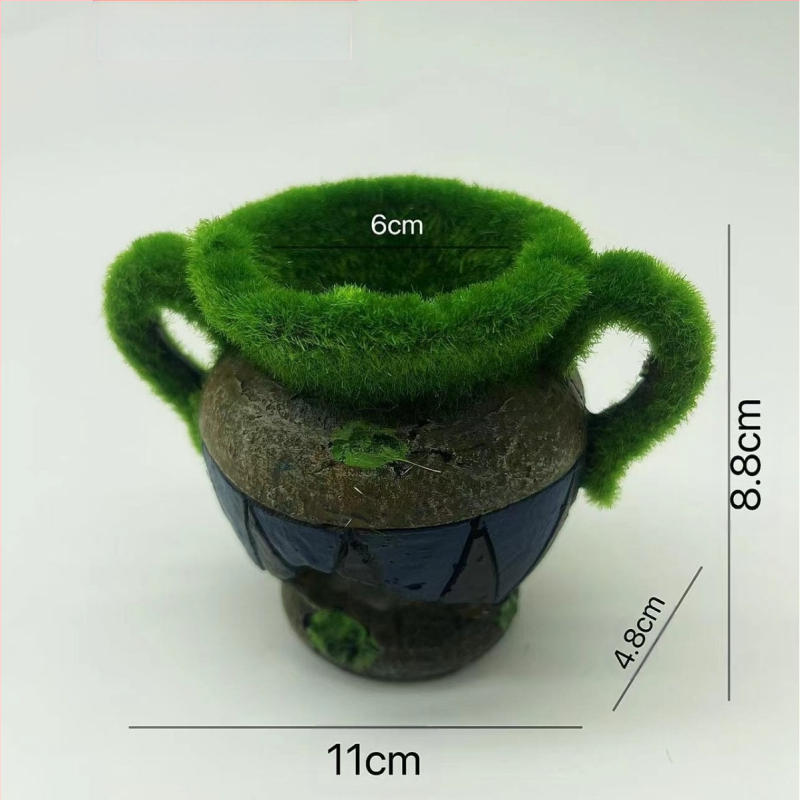 Akvariumo kraštovaizdžio flocking House dekoratyviniai dervos dirbiniai Paviljono kraštovaizdžio namas antikvarinis alpinariumas arkinis tiltas