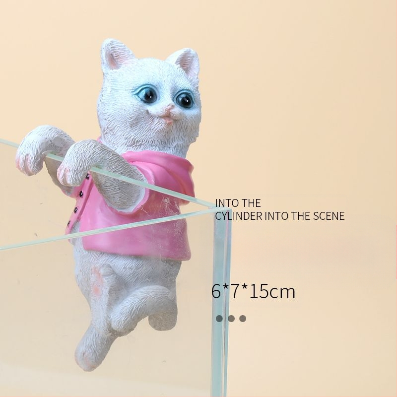 Akvariumo peizažas, katės kuprinė, akvariumo šoniniai pakabinami papuošalai, akvariumo stalas