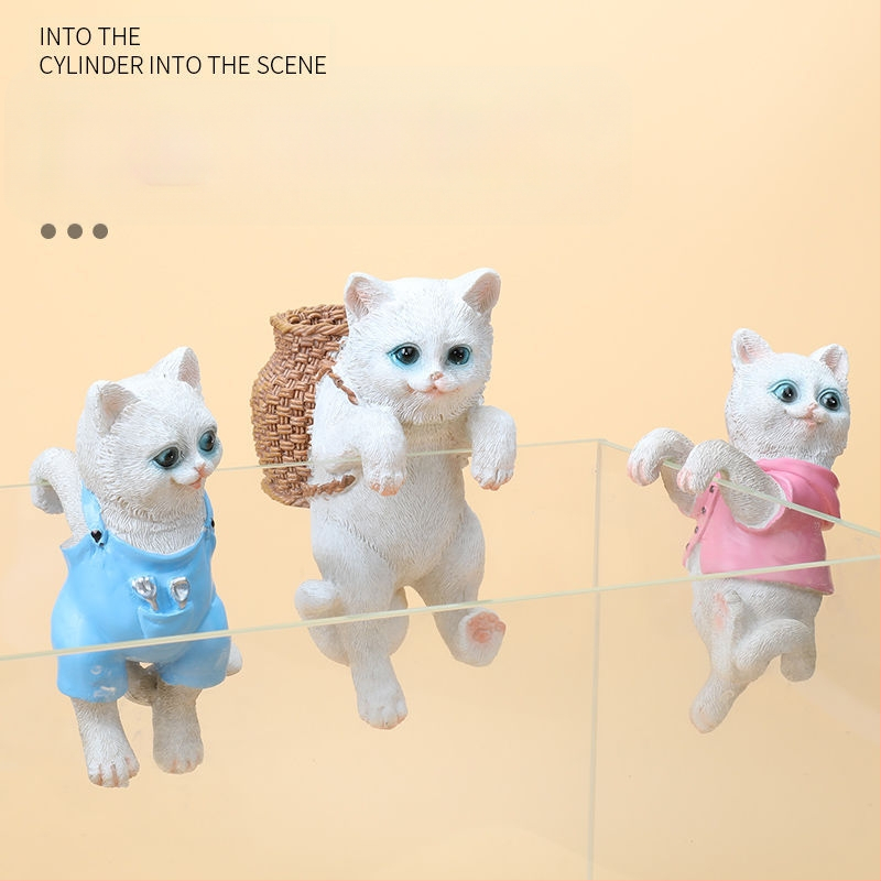 Akvariumo peizažas, katės kuprinė, akvariumo šoniniai pakabinami papuošalai, akvariumo stalas