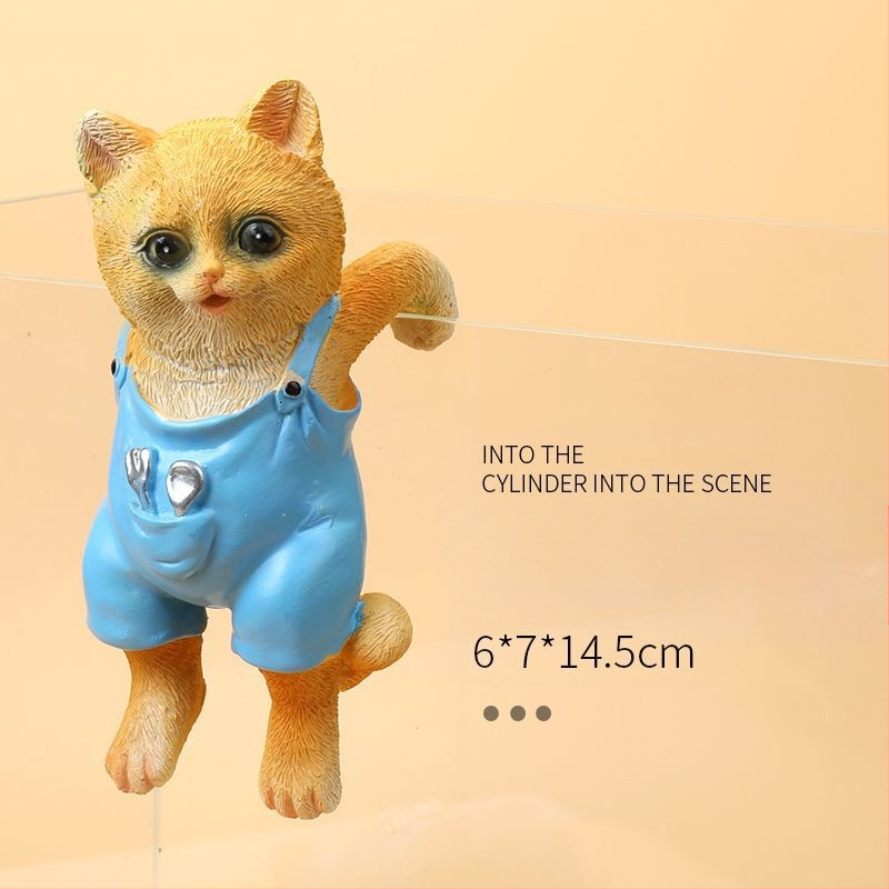 Akvariumo peizažas, katės kuprinė, akvariumo šoniniai pakabinami papuošalai, akvariumo stalas