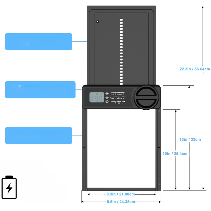 Kanamaja uks Elektriline ajastusega lemmikloomauks Nutikas kanauks Pigistamisvastane Amazon Piiriülene kuummüük Loominguline lemmikloomatarbed