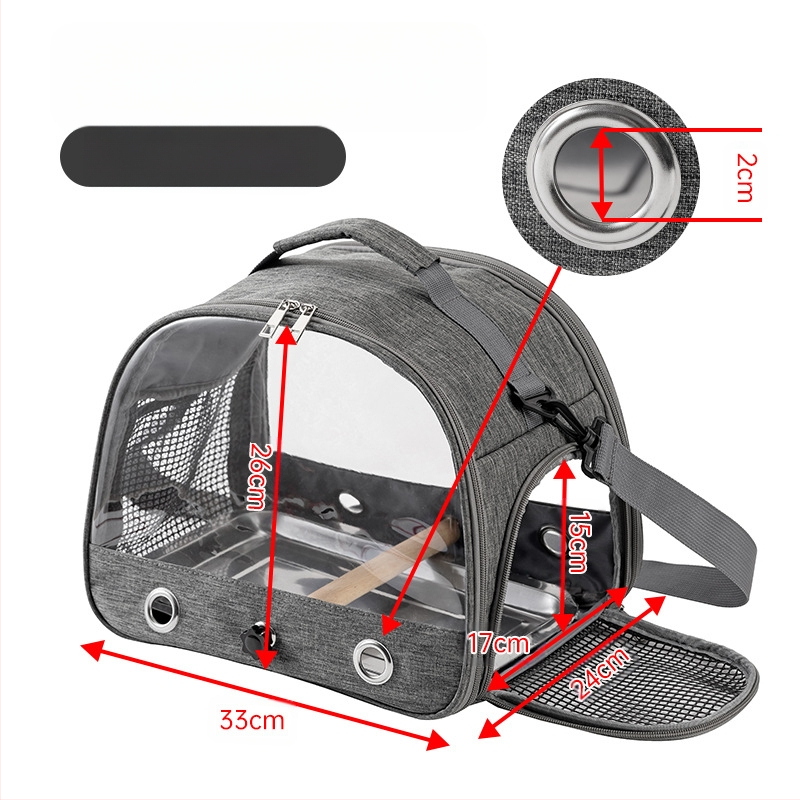 Трансгранична чанта за птици, преносима клетка за птици, водоустойчива клетка за хамстери и папагали, сгъваема чанта за гълъби, скорци и домашни любимци, черна чанта за птици, феникс