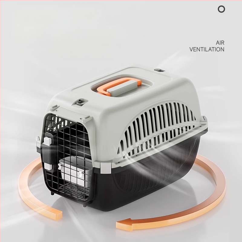 Kutija za mačke s zračnom kutijom, prijenosni kavez za mačke, vrećica za mačke, kutija za kućne ljubimce za automobil, kavez za pse, prijenosna plastična kutija za mačke