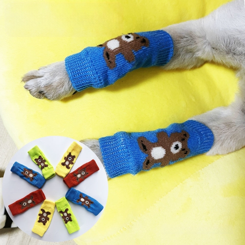 Naminių gyvūnėlių kojinės, naujos kelių apsaugos, kojų kojinės, apsaugančios nuo įbrėžimų, apsaugančios nuo nešvarumų nei meškiuko alkūnės apsauga mažam šuniui