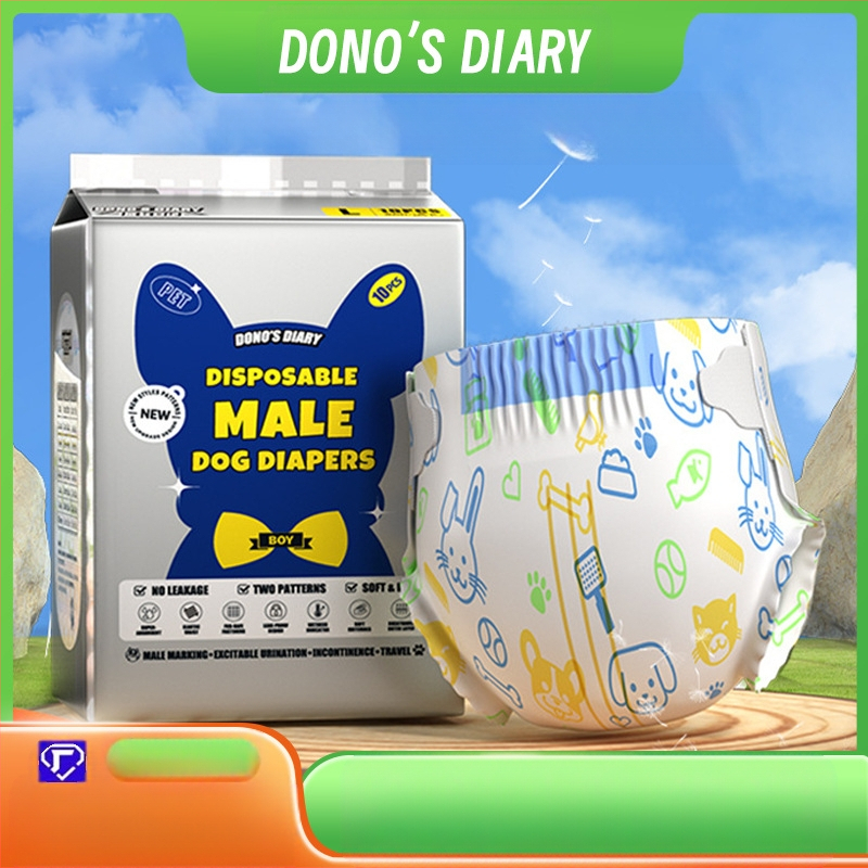 JURNALUL LUI DONO scutece pentru câini câine mascul cățea pantaloni fiziologici scutece pentru animale de companie în jurnalul de creștere al animalelor de companie