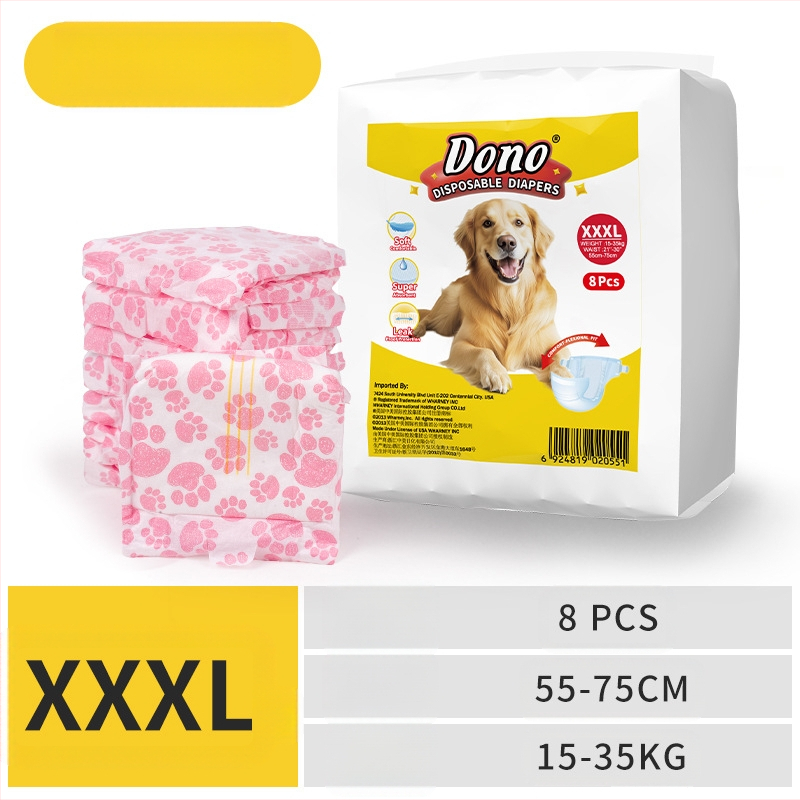 JURNALUL LUI DONO scutece pentru câini câine mascul cățea pantaloni fiziologici scutece pentru animale de companie în jurnalul de creștere al animalelor de companie