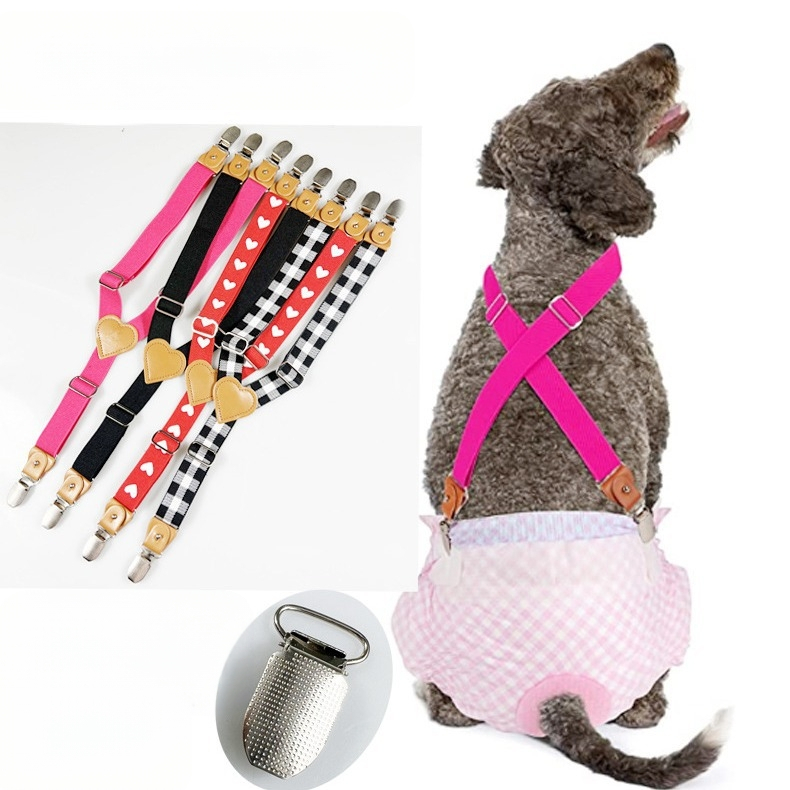 Vrhunski kožni pribor za kućne ljubimce, novi pelene s remenom protiv pada, podesivim fiziološkim hlačama za pse, kopčom za remen