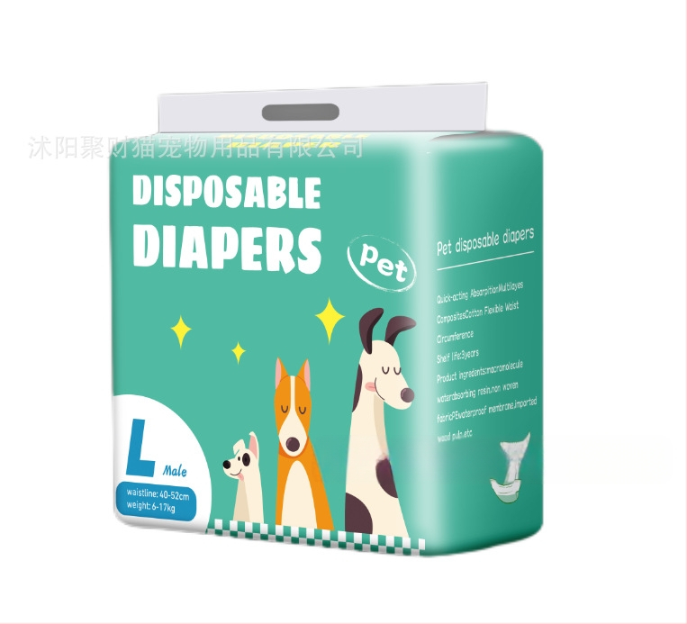 Vienkartiniai naminių gyvūnėlių sauskelnių įklotai, apsaugantys nuo šoninio nuotėkio, su „Velcro“ burnos šunų kelnėmis, šunų sauskelnių įklotai