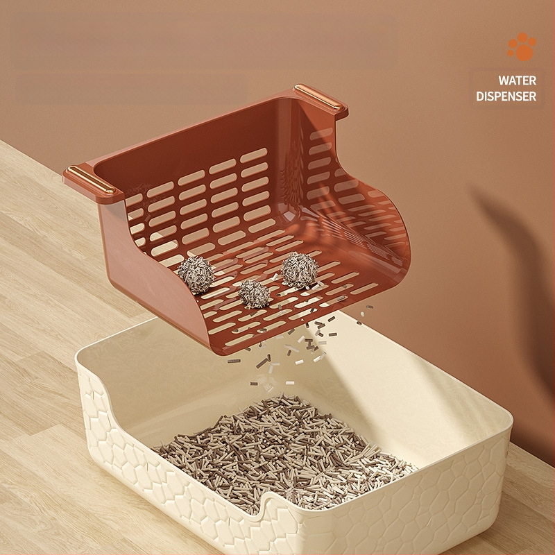 Kutija za mačji pijesak Velika kutija za mačji pijesak Poluzatvorena kutija za mačji pijesak protiv iznošenja Protiv prskanja Mačji WC s ugrađenom filter lopatom Lijena kutija za mačke