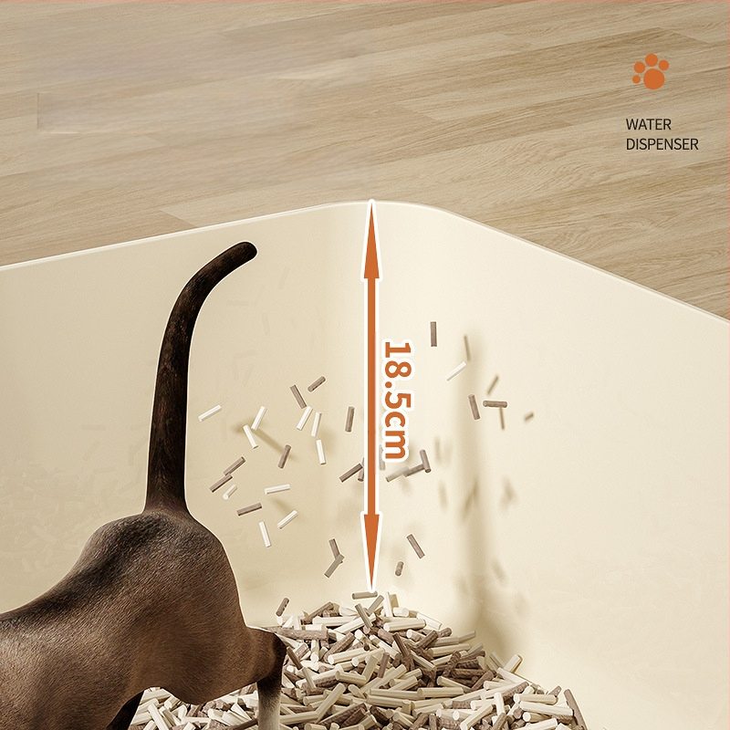 Kutija za mačji pijesak Velika kutija za mačji pijesak Poluzatvorena kutija za mačji pijesak protiv iznošenja Protiv prskanja Mačji WC s ugrađenom filter lopatom Lijena kutija za mačke