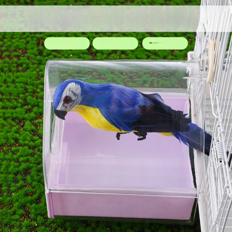 Baie externă pentru păsări, lavoar pentru papagal, cutie de baie transparentă, sertar multifuncțional pentru păsări, tip duș, cadă de duș