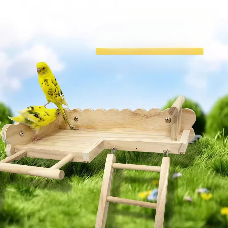 Pat din lemn masiv pentru papagal, bujor negru Phoenix, piele de tigru, scări de alpinism, platformă pentru colivie, decor pentru păsări, ustensile pentru păsări, consumabile