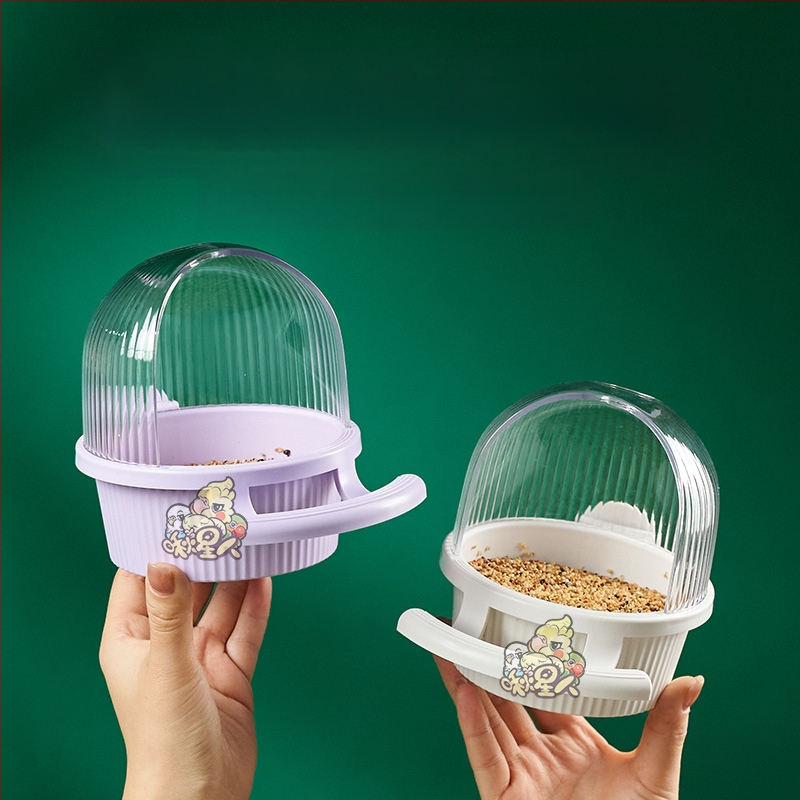 Hranilica za ptice, vodootporna posuda za hranu, makroni s stalkom od vrpce, kavez s unutarnjim fiksnim križem, svileni kavez za ptice, kutija za hranu velikog kapaciteta