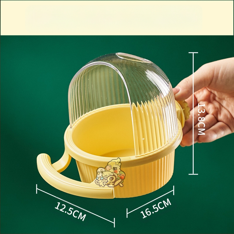 Hranilica za ptice, vodootporna posuda za hranu, makroni s stalkom od vrpce, kavez s unutarnjim fiksnim križem, svileni kavez za ptice, kutija za hranu velikog kapaciteta