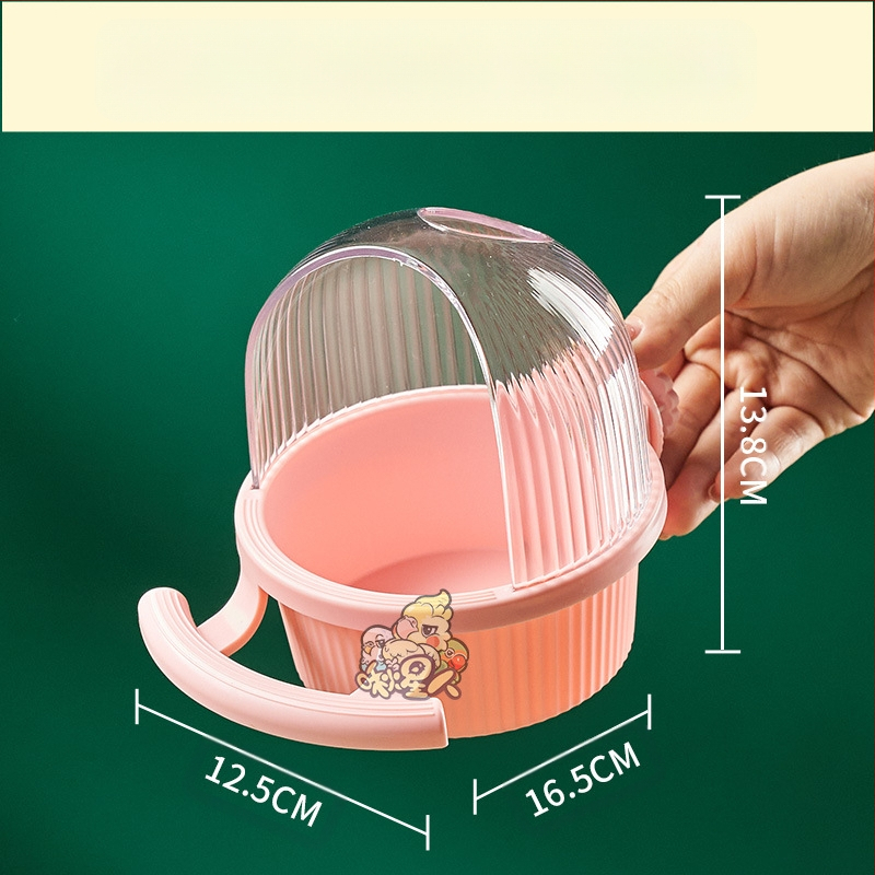 Hranilica za ptice, vodootporna posuda za hranu, makroni s stalkom od vrpce, kavez s unutarnjim fiksnim križem, svileni kavez za ptice, kutija za hranu velikog kapaciteta