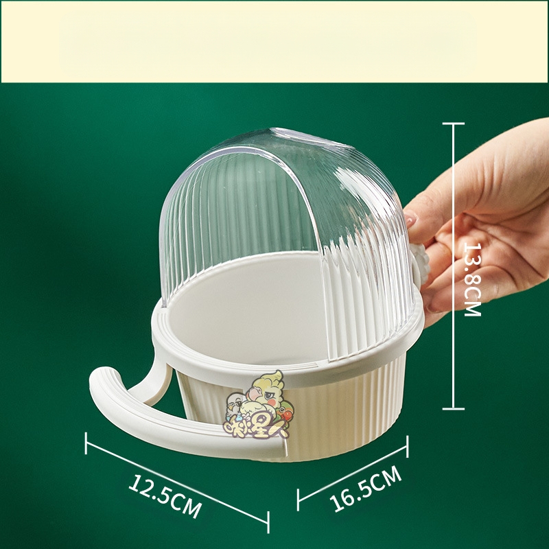 Hranilica za ptice, vodootporna posuda za hranu, makroni s stalkom od vrpce, kavez s unutarnjim fiksnim križem, svileni kavez za ptice, kutija za hranu velikog kapaciteta