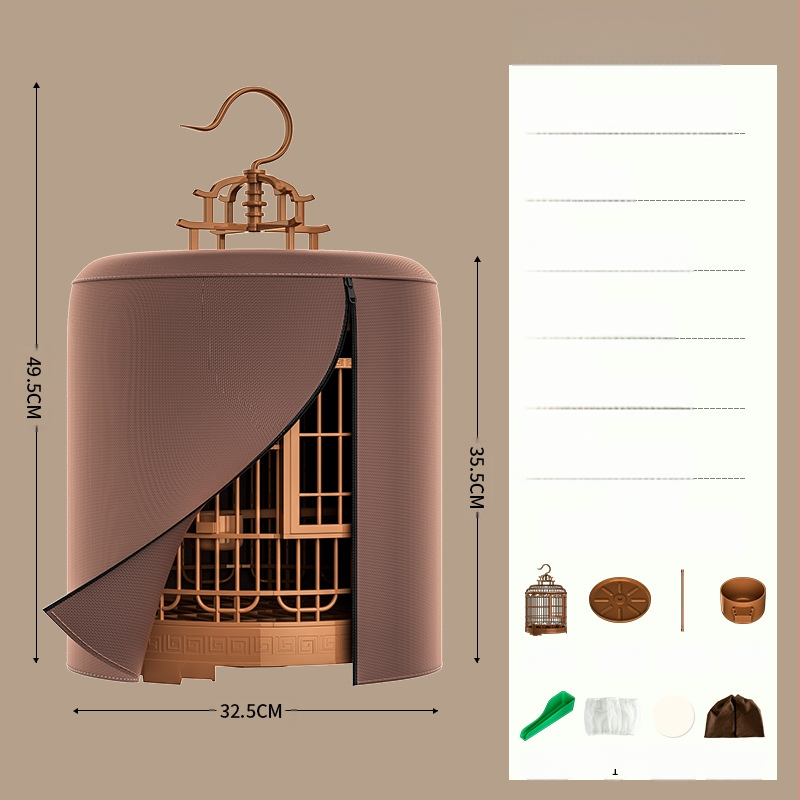 Linnupuuri kodu, suur luksuslik villa, vintage-stiilis plastist kandekuru, pojengist, tiigri nahast pärlpapagoist linnupuur