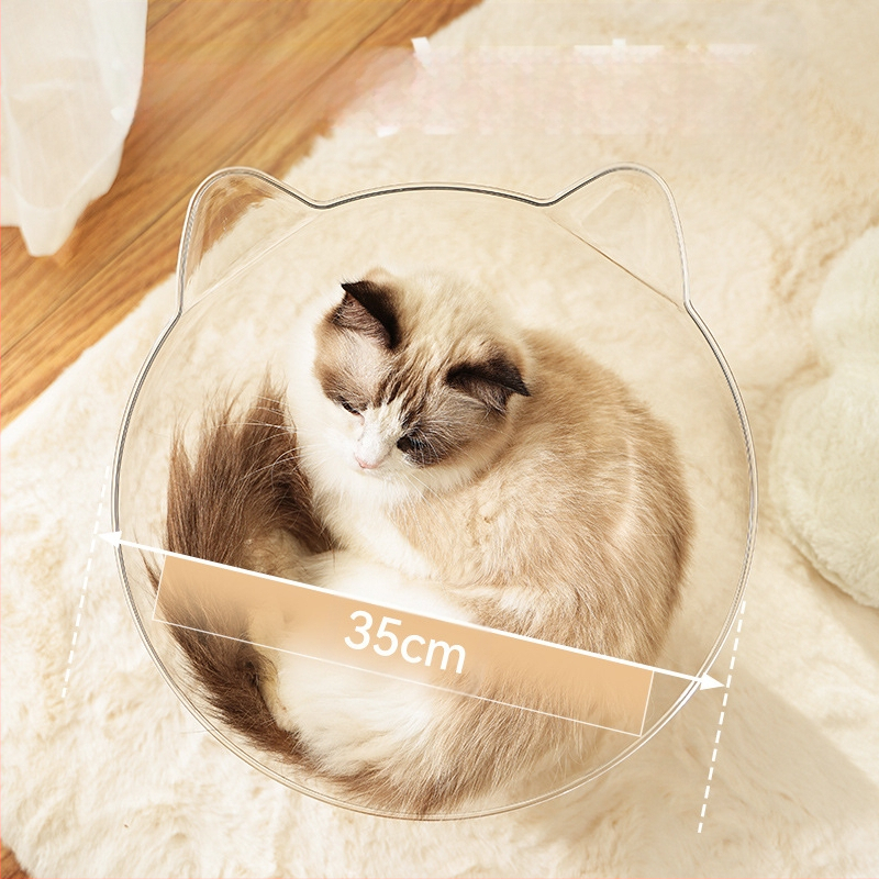 Cuib de pisică în formă de capsulă spațială pentru a ameliora plictiseala, jucărie pentru pisici cu placă rotativă încorporată și băț amuzant pentru pisici, cuib multifuncțional pentru pisici, pentru a se juca și a dormi