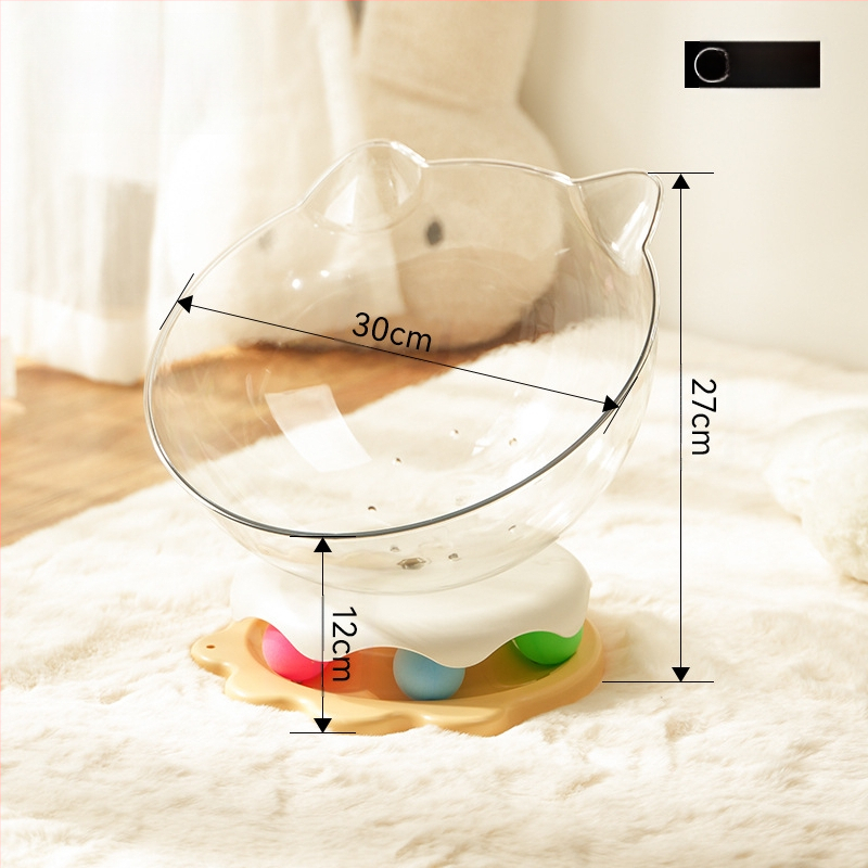 Cuib de pisică în formă de capsulă spațială pentru a ameliora plictiseala, jucărie pentru pisici cu placă rotativă încorporată și băț amuzant pentru pisici, cuib multifuncțional pentru pisici, pentru a se juca și a dormi