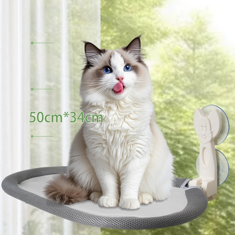 Prekogranični popularni proizvod, univerzalna viseća mreža za mačke za sva godišnja doba, s vakuumskom čašicom, bez bušilice, štedi prostor, sklopivo i uklonjivo gnijezdo i viseća mreža za mačke