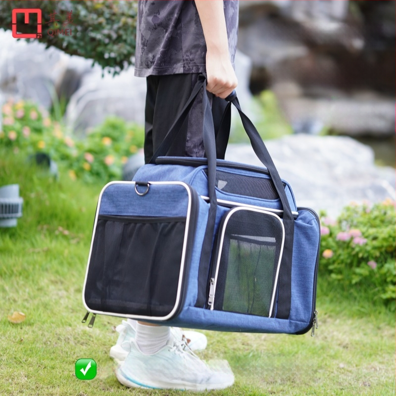 Uus kõrgendatud lemmikloomakast suure mahutavusega hingav väljaminev õlakott, suur kokkupandav pikendatav kaasaskantav kassikott, koerakott, üle piiri