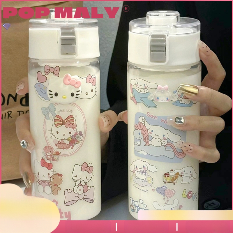 Vandens puodelis moterims biuro darbuotojoms Naujas „Ins“ stiliaus mielas lipdukas mergaitėms Nešiojamas puodelis Šokinėjantis puodelis Namų puodelis