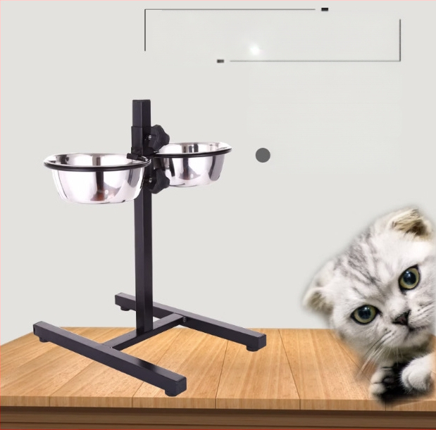 Podesiva zdjela za pse, posuđe za stol za kućne ljubimce, samostojeća posuda za vodu za kućne ljubimce, stalak za hranilicu za mačke i pse