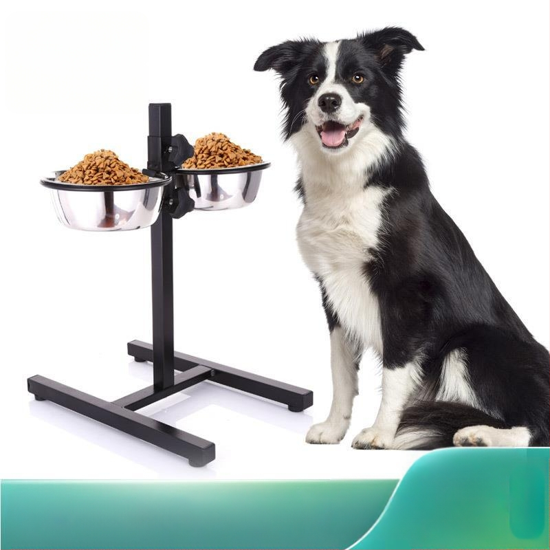 Podesiva zdjela za pse, posuđe za stol za kućne ljubimce, samostojeća posuda za vodu za kućne ljubimce, stalak za hranilicu za mačke i pse