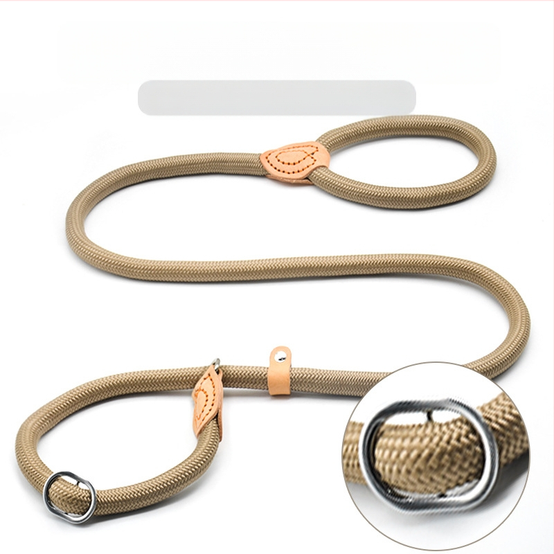 Trakčné lano pre psov, proti nepokojom, nylonové ručne šité kožené P lano, predĺžené hrubé okrúhle lano pre výcvik psov, veľká reťaz pre psov P