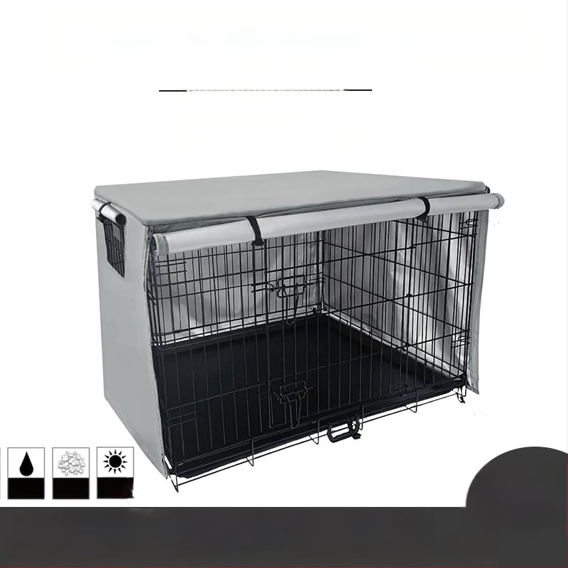 Atviro tipo gyvūnų narvelio baldakimo buitinių šunų narvelio dulkių uždangalai, skirti didmeninei prekybai lauko naminių gyvūnėlių vielinių narvų apsaugos dangčiais.