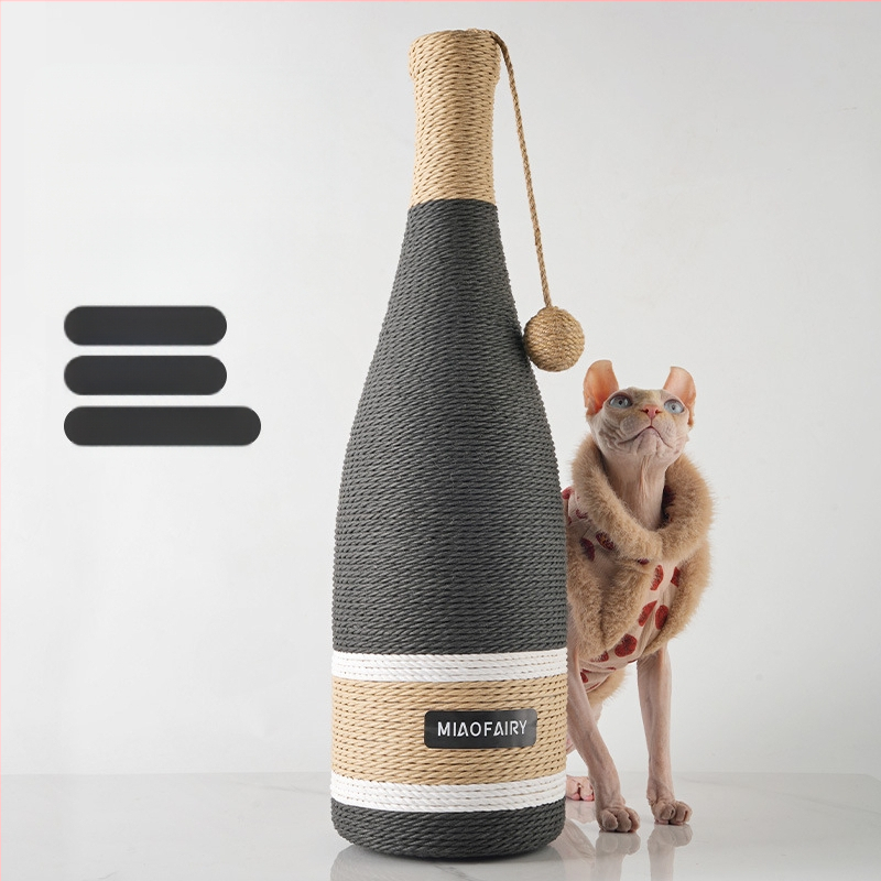 Дъска за драскане за котки от сизал, устойчива на износване, трохи, вградено гнездо за котки, екстра голям, устойчив на надраскване, негниещ леген за котки, дъска за котешки нокти