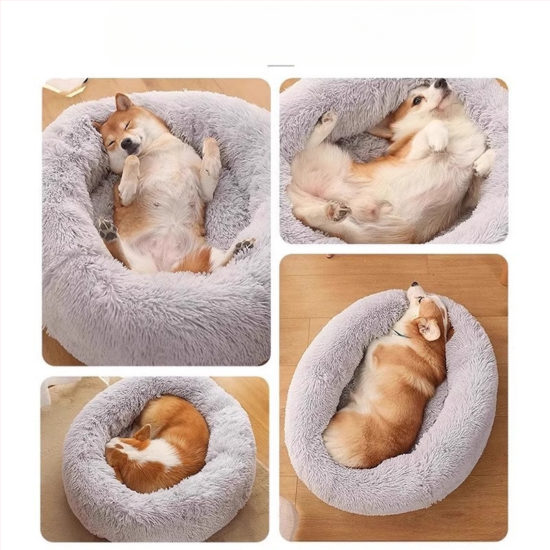 Котешко гнездо Kennel Four Seasons Универсално зимно топло плюшено котешко гнездо за спане, голямо, средно, малко куче, домашни любимци